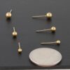 Triple Orb Vertical Stud Earrings – Polished Finish