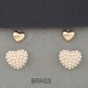 Twin Hearts Petite Stud Earrings – Polished Heart Pair