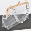 Clear PVC Clutch with Vintage Gold Clasp