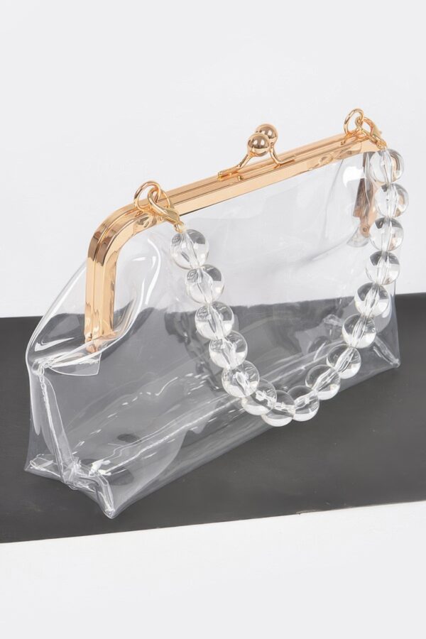 Clear PVC Clutch with Vintage Gold Clasp