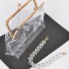 Clear PVC Clutch with Vintage Gold Clasp