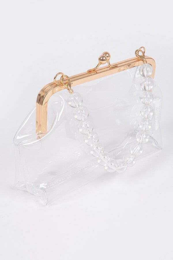 Clear PVC Clutch with Vintage Gold Clasp