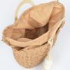 Woven Paper Tote Bag with Wooden Handles & Tassels