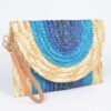 Faux Straw Envelope Clutch – Colorful Woven Design