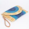 Faux Straw Envelope Clutch – Colorful Woven Design