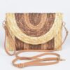 Faux Straw Envelope Clutch – Colorful Woven Design
