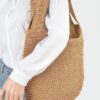 Faux Straw Hobo Bag – Relaxed Shoulder Silhouette, Neutral