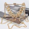 Clear Acrylic Hard Case with Stoned Chain Strap
