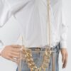 Clear Acrylic Hard Case with Stoned Chain Strap