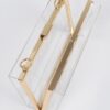 Clear Acrylic Hard Case with Stoned Chain Strap