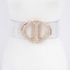 Transparent PVC Belt with Rhinestone Metal Buckle – Plus Size