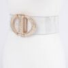 Transparent PVC Belt with Rhinestone Metal Buckle – Plus Size