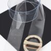 Transparent PVC Belt with Rhinestone Metal Buckle – Plus Size