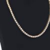 Layered Rhinestone Chain Necklace – Silver-Tone 19.5″