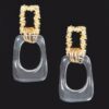 Chic Triangle Yarn Earrings – Faux Straw Texture, 2″ Drop