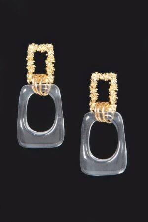 Chic Triangle Yarn Earrings – Faux Straw Texture, 2″ Drop