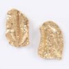 Cast Metal Leaf Earrings – Golden Polished