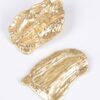 Cast Metal Leaf Earrings – Golden Polished