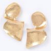 Cast Metal Heart Drop Earrings – Polished Finish