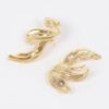 Gold-Plated Leaf Drop Earrings – Elongated Silhouette