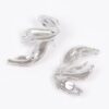 Gold-Plated Leaf Drop Earrings – Elongated Silhouette