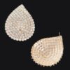 Rhinestone Stud Earrings – Gold-Tone Radiant Duo