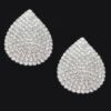 Rhinestone Stud Earrings – Gold-Tone Radiant Duo