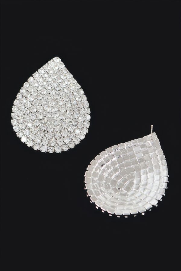 Rhinestone Stud Earrings – Gold-Tone Radiant Duo
