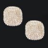 Gold-Tone Rhinestone Stud Earrings – Sparkling Round
