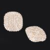 Gold-Tone Rhinestone Stud Earrings – Sparkling Round