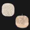 Gold-Tone Rhinestone Stud Earrings – Sparkling Round