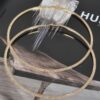 Rhinestone Hoop Earrings – Double-Layer 12cm