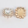 Oversized Faceted Stone Stud Earrings