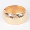Hammered Metal Bangle – Oval Textured Bracelet