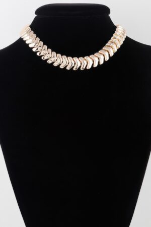Arrow-Link Shiny Choker Necklace – Reflective Chain