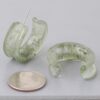 Multi Marble Stone Hoop Earrings – 1.4″ Rounded Hoops