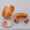 Multi Marble Stone Hoop Earrings – 1.4″ Rounded Hoops