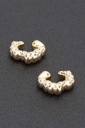 Plastic Cuff Earring – Gold-Plated Compact Style