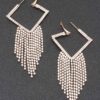 Cascading Rhinestone Drop Earrings
