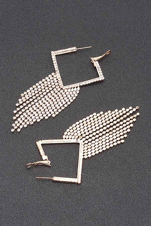 Cascading Rhinestone Drop Earrings