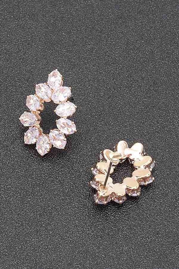 Double Rhinestone Stud Earrings – Polished Shine