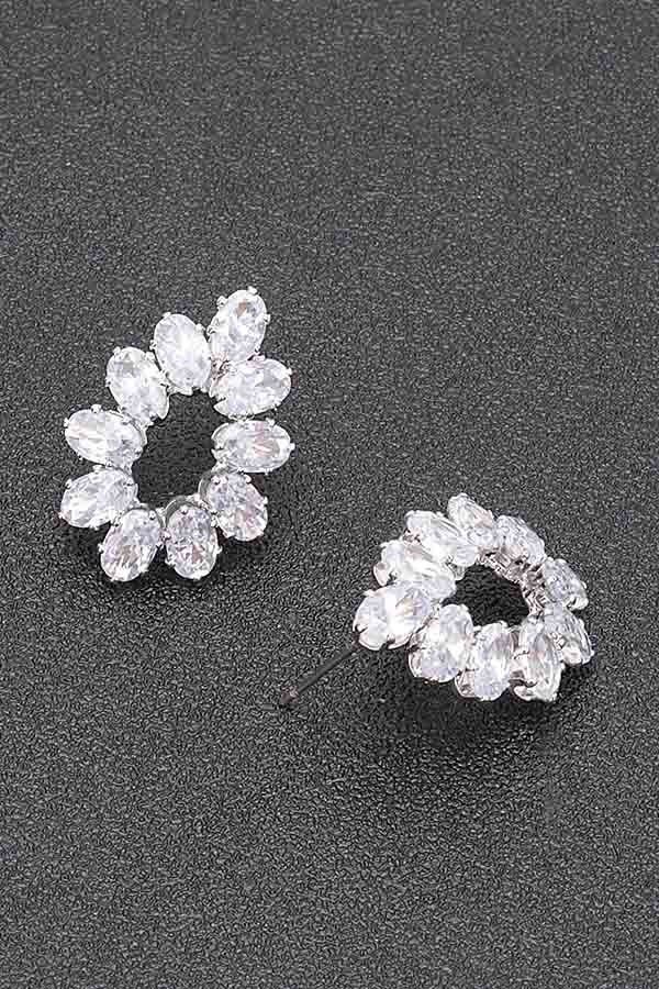 Double Rhinestone Stud Earrings – Polished Shine