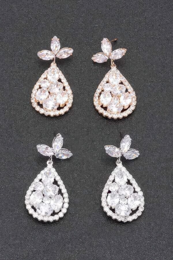 Rhinestone Earring Set – Elongated Sparkle
