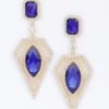 Rhinestone Drop Earrings – Elongated Sparkle