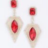 Rhinestone Drop Earrings – Elongated Sparkle