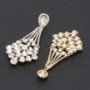 Rhinestone Drop Earrings – Elongated Sparkle