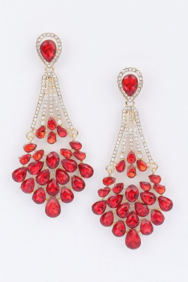 Rhinestone Drop Earrings – Elongated Sparkle