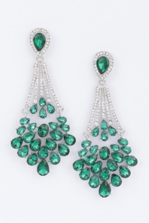Rhinestone Drop Earrings – Elongated Sparkle