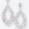 Rhinestone Drop Earrings – Elongated 3.5-inch Sparkle