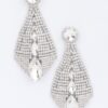 Rhinestone Drop Earrings – Elongated Sparkle
